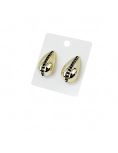 Aro Drops Strass Black Aro Drops Strass Black