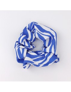 Scrunchie Line Print Blue Scrunchie Line Print Blue
