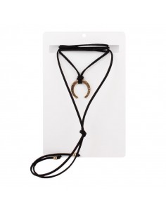 Collar Corbatero Gold Boho Moon