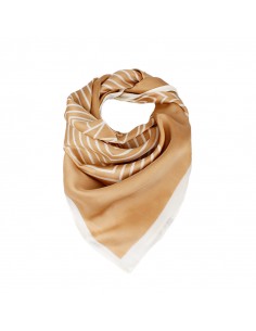Pañuelo Stripes Camel & White (70x70) Pañuelo Stripes Camel & White (70x70)