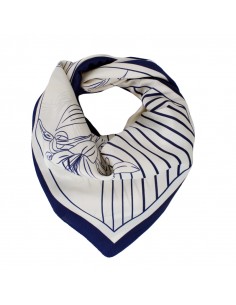 Pañuelo Flower Line Blue (70x70) Pañuelo Flower Line Blue (70x70)